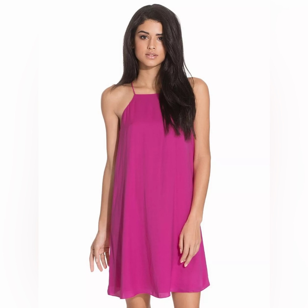 Polo Ralph Lauren Dayana Fuchsia Silky Dress cocktail party summer dress size 4 - Picture 3 of 13
